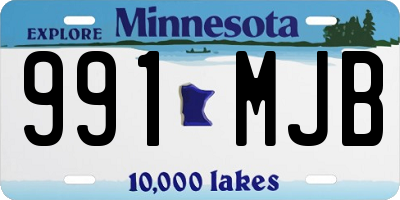 MN license plate 991MJB