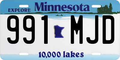 MN license plate 991MJD