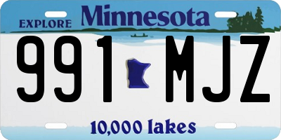 MN license plate 991MJZ