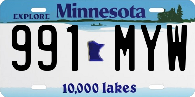 MN license plate 991MYW