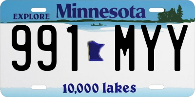 MN license plate 991MYY