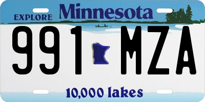 MN license plate 991MZA