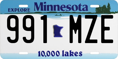 MN license plate 991MZE