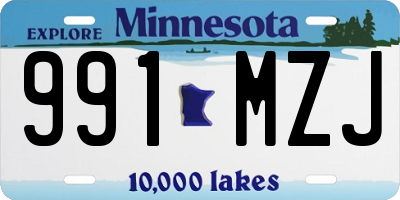 MN license plate 991MZJ