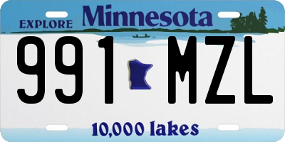 MN license plate 991MZL