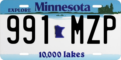 MN license plate 991MZP