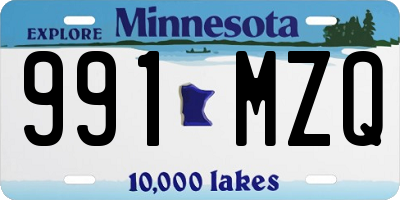 MN license plate 991MZQ