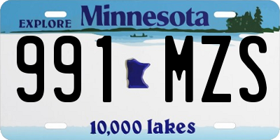 MN license plate 991MZS