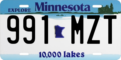 MN license plate 991MZT