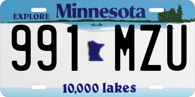 MN license plate 991MZU