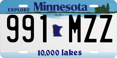 MN license plate 991MZZ