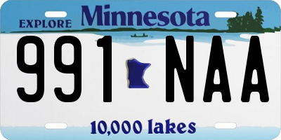 MN license plate 991NAA