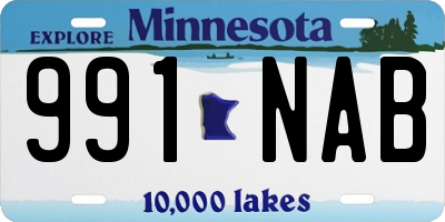 MN license plate 991NAB
