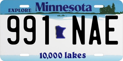 MN license plate 991NAE