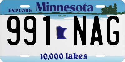 MN license plate 991NAG