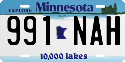 MN license plate 991NAH