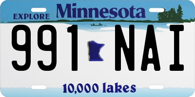 MN license plate 991NAI