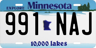 MN license plate 991NAJ