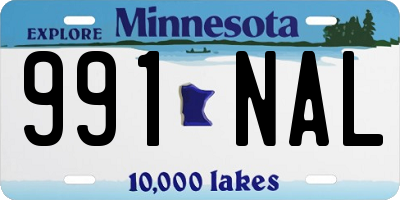 MN license plate 991NAL