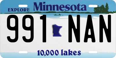 MN license plate 991NAN