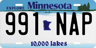 MN license plate 991NAP