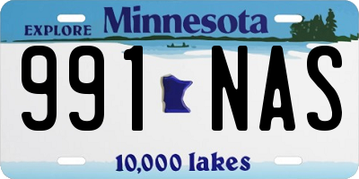 MN license plate 991NAS