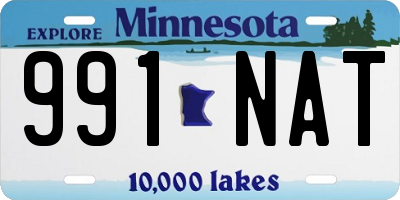 MN license plate 991NAT