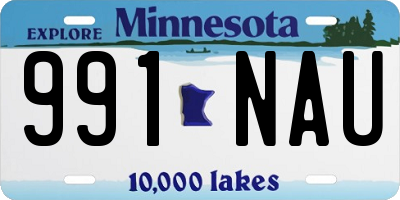 MN license plate 991NAU