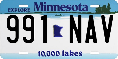 MN license plate 991NAV