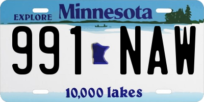 MN license plate 991NAW