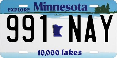 MN license plate 991NAY