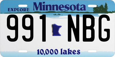 MN license plate 991NBG