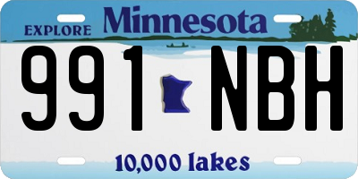MN license plate 991NBH