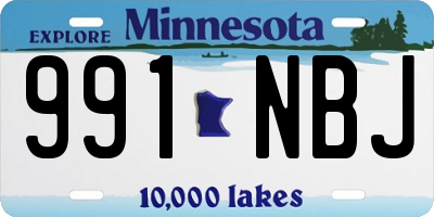 MN license plate 991NBJ