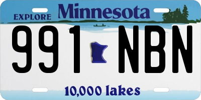 MN license plate 991NBN