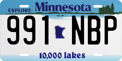 MN license plate 991NBP