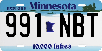 MN license plate 991NBT