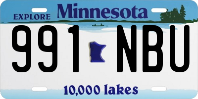 MN license plate 991NBU