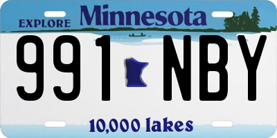 MN license plate 991NBY