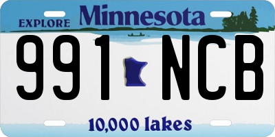 MN license plate 991NCB