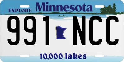 MN license plate 991NCC