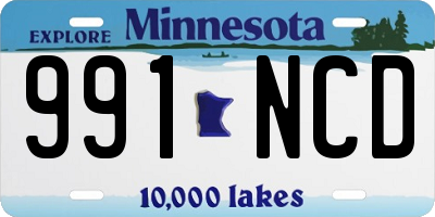MN license plate 991NCD
