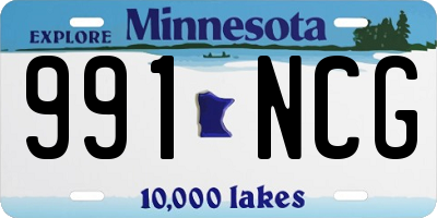 MN license plate 991NCG