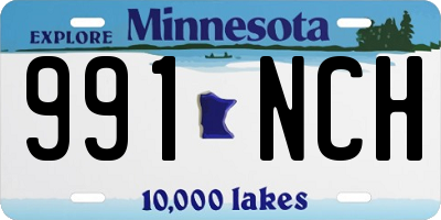 MN license plate 991NCH