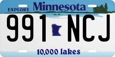MN license plate 991NCJ