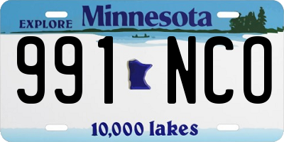 MN license plate 991NCO