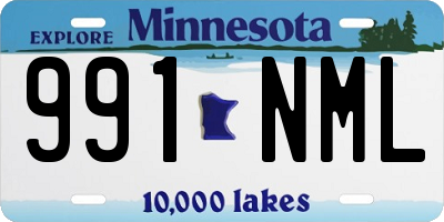 MN license plate 991NML