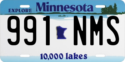 MN license plate 991NMS