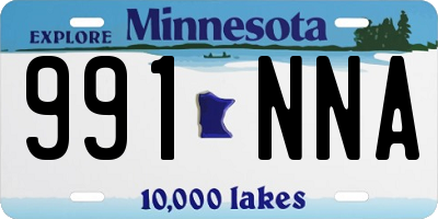 MN license plate 991NNA