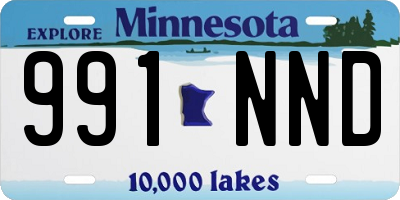 MN license plate 991NND